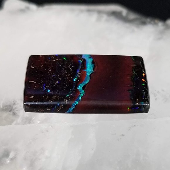 Exquisite Australian Koroit Opal * 21.88 x 13.66 x 3.20mm * amazing boulder opal - Picture 5 of 15
